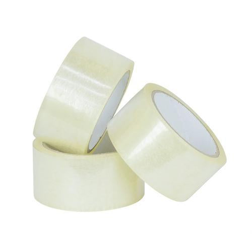 Clear Packing Tape ; Hot Melt , 48mm x 66m (Box of 36 Rolls)